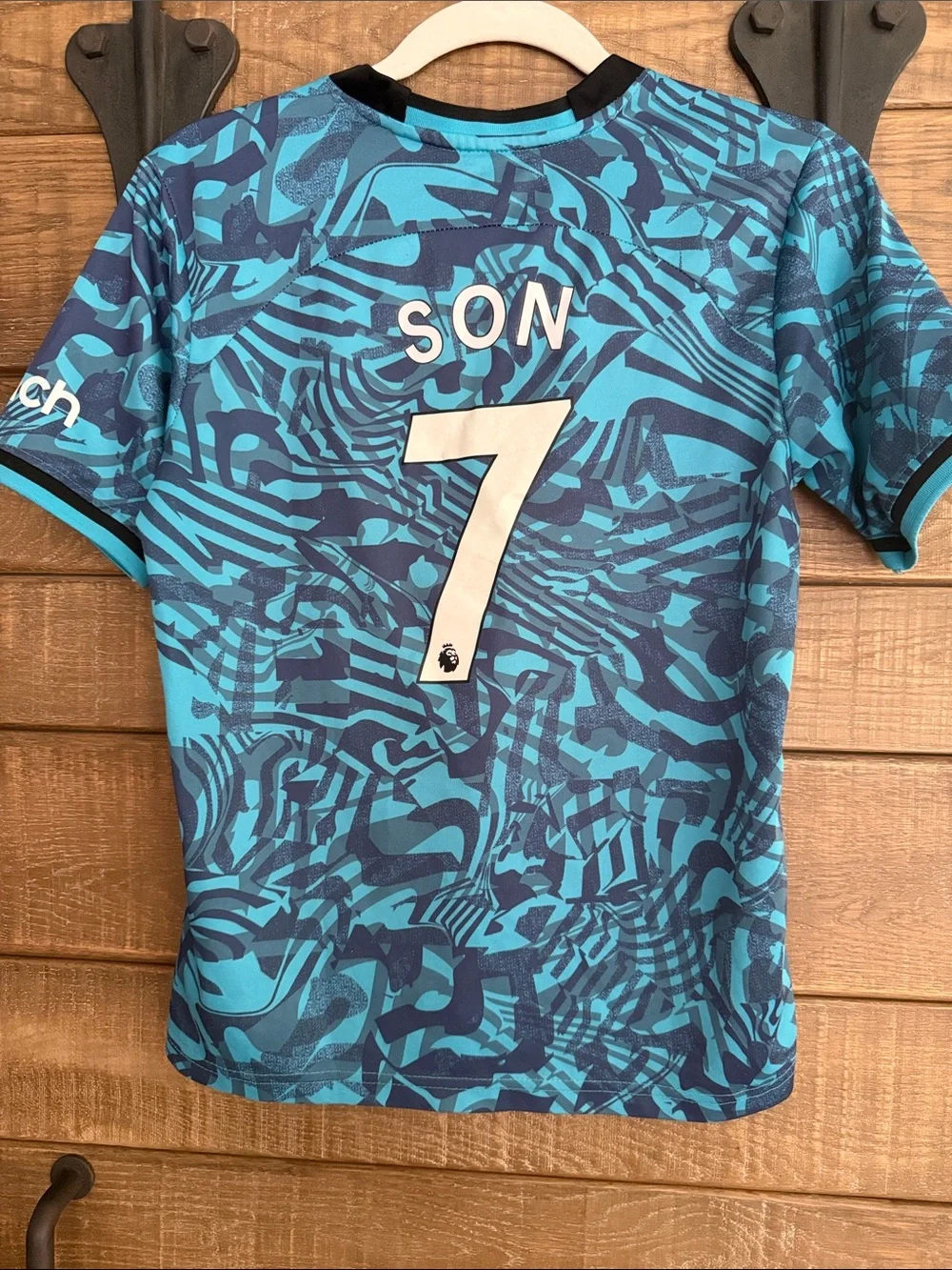 Tottenham FC Nike Blue Patterned Youth Soccer Jersey with AIA Logo